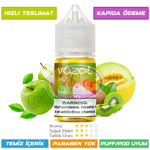 Vozol Likit Elma Kivi ve Kavun Aromalı 30ml